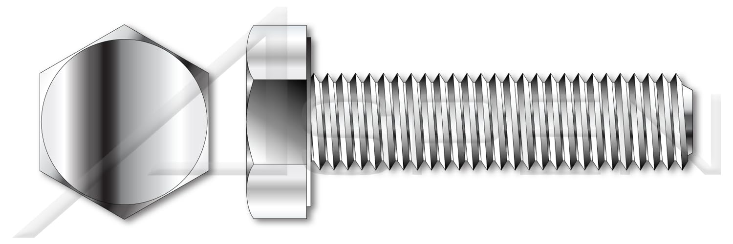 75-Piece M16-2.0 x 20mm Hex Head Cap Screws Bolts - DIN 933 / ISO 4017 Metric Full Thread A4-80 Stainless Steel - Ideal for Marine, Automotive & Construction Applications