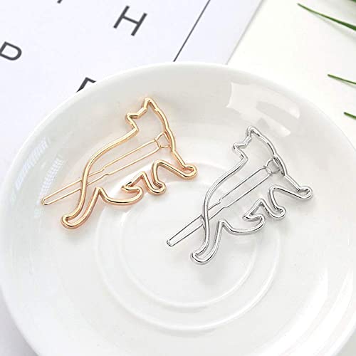 4-Pack Women's Metal Pearl Cat Shaped Hair Clips - Elegant Barrettes for Party, Wedding & Everyday Use - Perfect Hair Accessories for Women & Girls