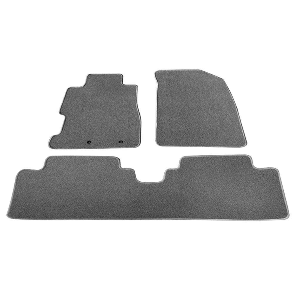 FREEMOTOR802® Custom Fit Nylon Car Floor Mats for 2001-2005 Honda Civic - 3-Piece Set, Non-Slip Grey Interior Accessories | Perfect for Daily Commuting, Road Trips & All-Weather Protection