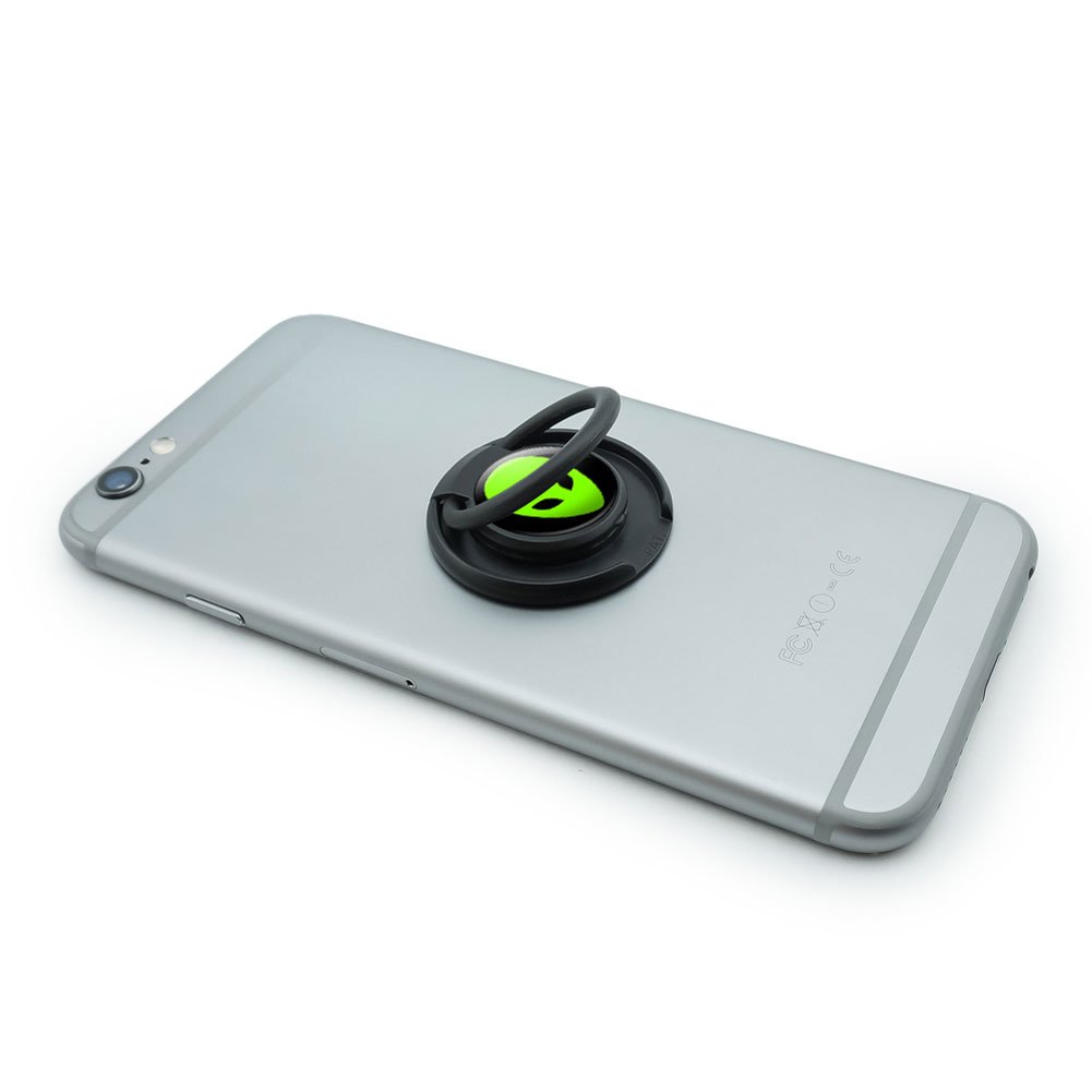 Alien Head Mobile Phone Ring Holder - Adjustable Grip Stand for Secure Space Exploration and Everyday Use