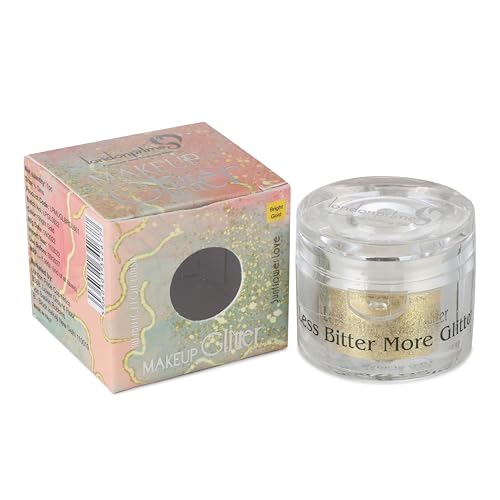 London Prime Sunflower Bright Gold Glitter Light Ivory Loose Powder | Finely Milled Compact Shimmer Crystals | Makeup Setting Powder for Face & Body | Perfect for Parties, Weddings & Special Occasions
