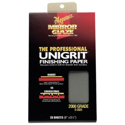 Meguiar's Mirror Glaze Unigrit Finishing Sandpaper - 25 Sheets Pack for Automotive Paint Correction & Detailing | Perfect for Car Polishing, Scratch Removal & Surface Prep