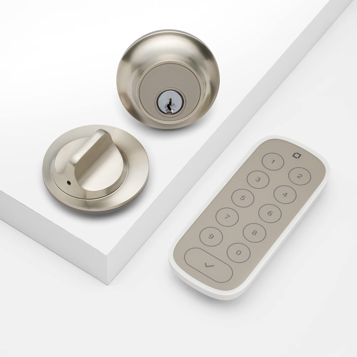Level Lock Smart Lock - Keyless Entry with Satin Nickel Finish & Level Keypad | Secure Your Home with Keyless Convenience for Front Doors, Apartments & Rentals