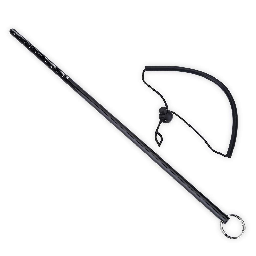 **Colorful Aluminum Alloy Scuba Diving Pointer Rod with Lanyard - Underwater Noise Maker for Safe Diving & Marine Exploration (Black)**    *(Perfect for underwater communication, dive training, and marine life observation!)*