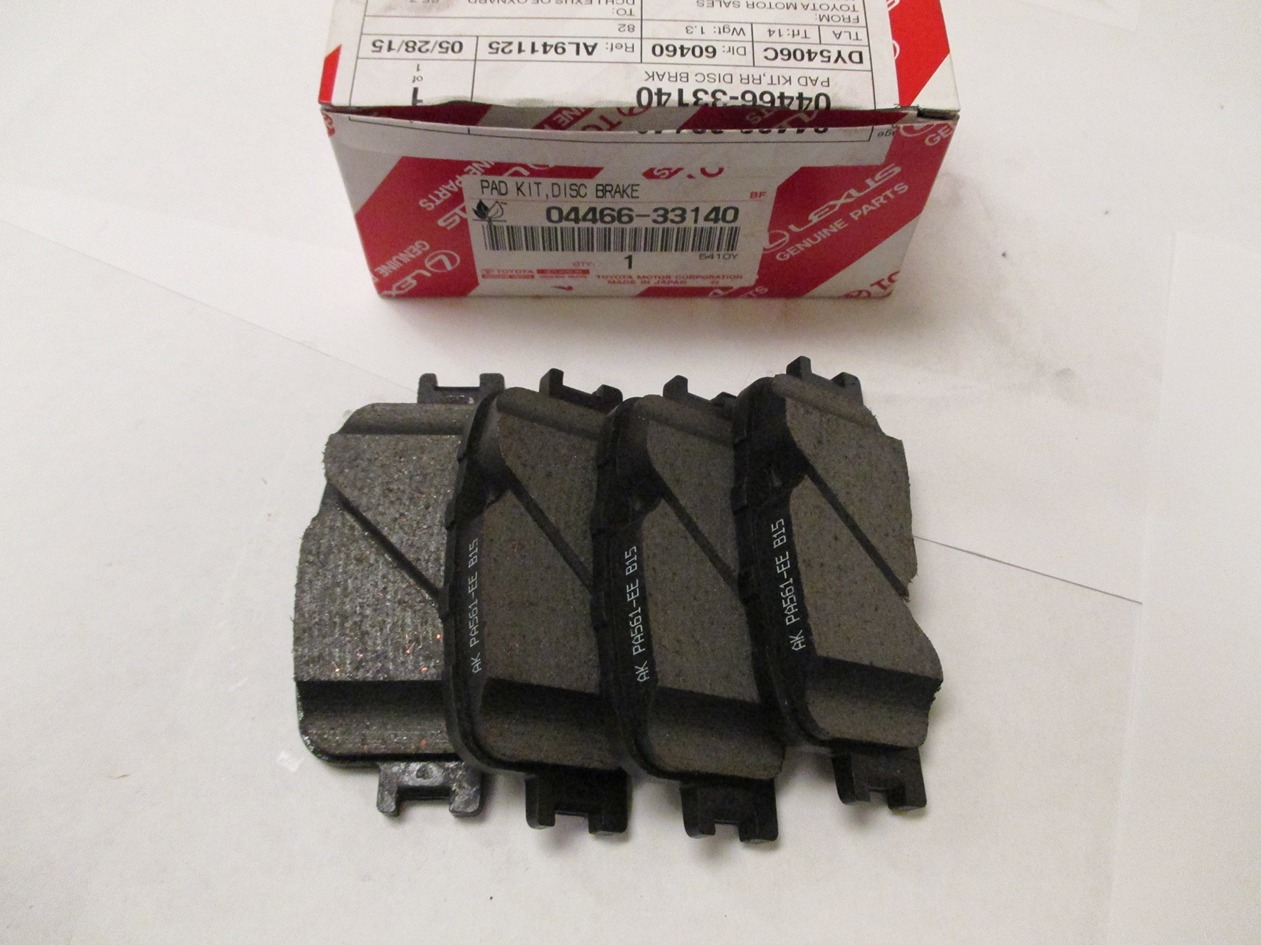 Lexus 04466-33140 Brake Pads - Premium Disc Brake Pads for Lexus Vehicles | Smooth Stopping Power for City Driving & Highway Commutes