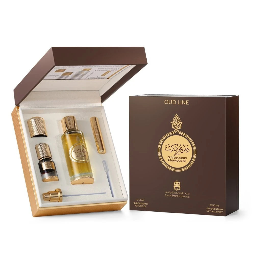 Premium Crassna Sioufi 3ml Essential Oil + 50ml EDP Perfume Set - Luxury Aromatherapy & Fragrance for Home, Spa, and Personal Use