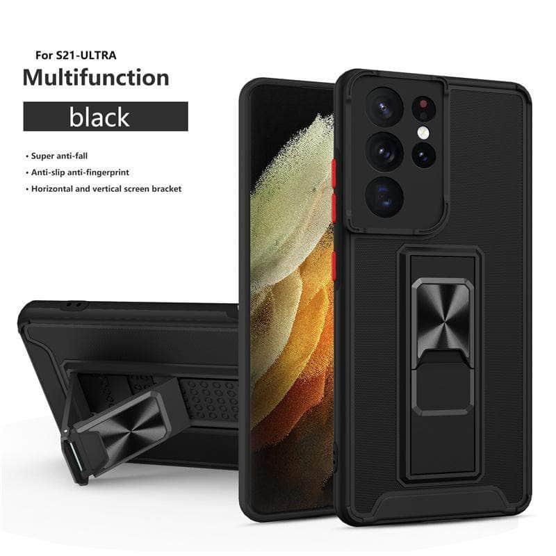 Samsung Galaxy A72 Shockproof Magnetic Holder Case - Luxury Protective Cover with Strong Magnet for Car Mount & Desk Use - Perfect for Driving, Working & Daily Activities
