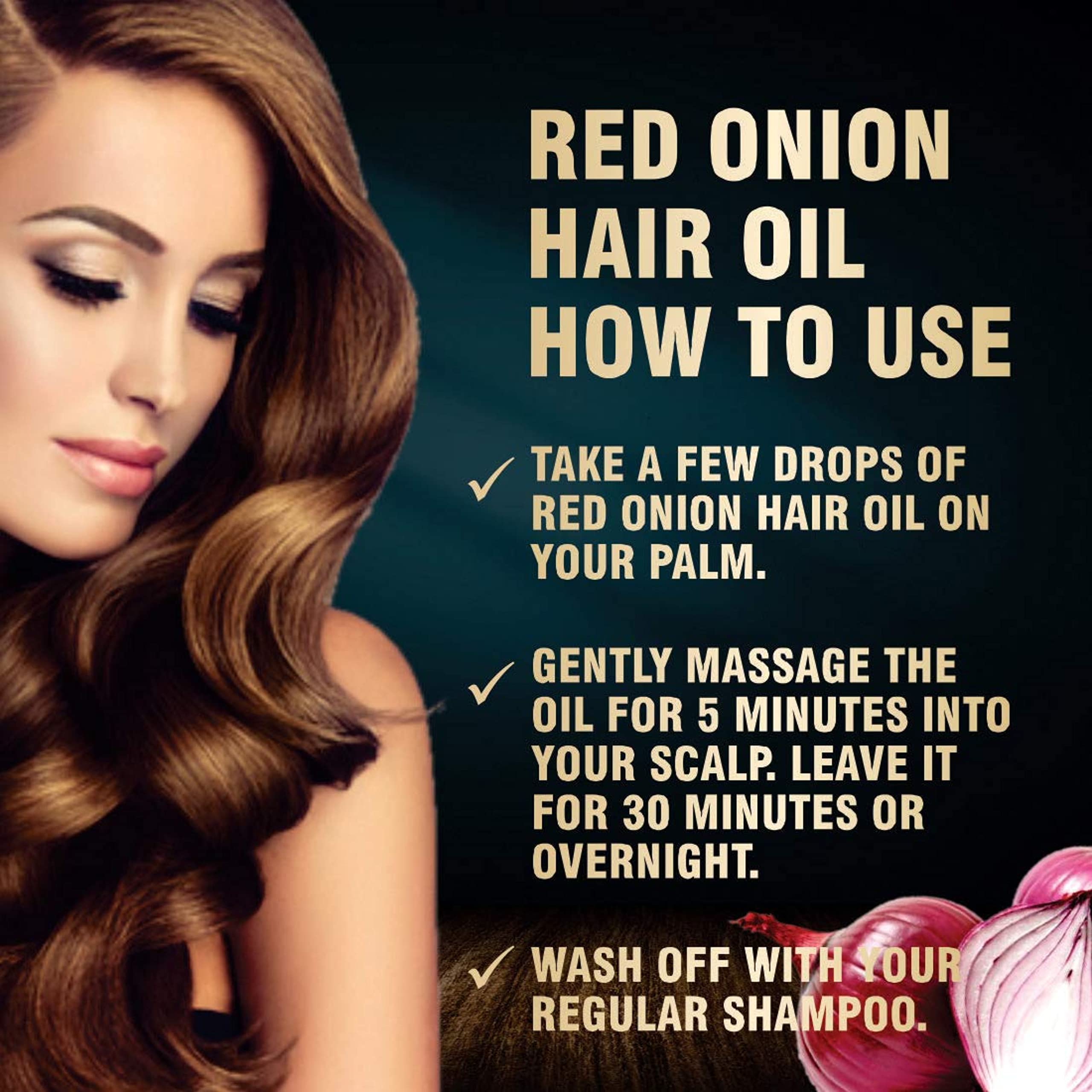 Onion Hair Oil for Growth & Fall Control - 300ml for Stronger Hair