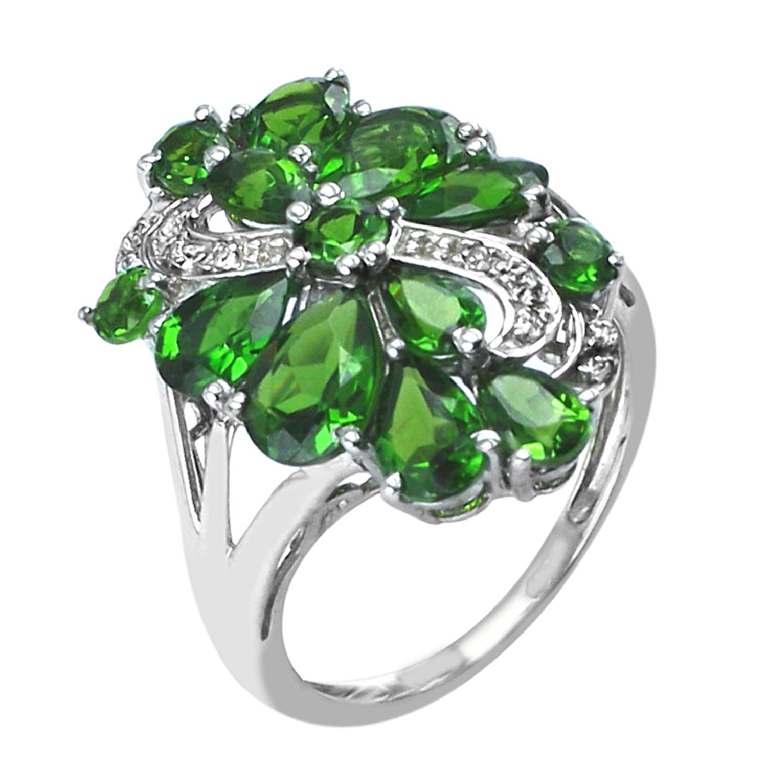 Natural Chrysoprase Gemstone 925 Sterling Silver Ring for Women | Untreated Carillon Stone | Elegant Birthday Gift & Everyday Jewelry for Work & Special Occasions