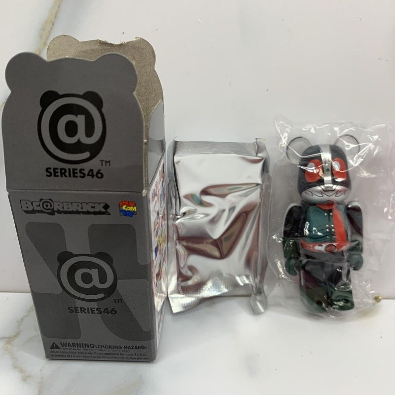 Bearbrick Series 46 Secret Hero Masked Kamen Rider Variant 100% Collectible Figure - Anime & Manga Merchandise for Display, Gifts, and Pop Culture Enthusiasts