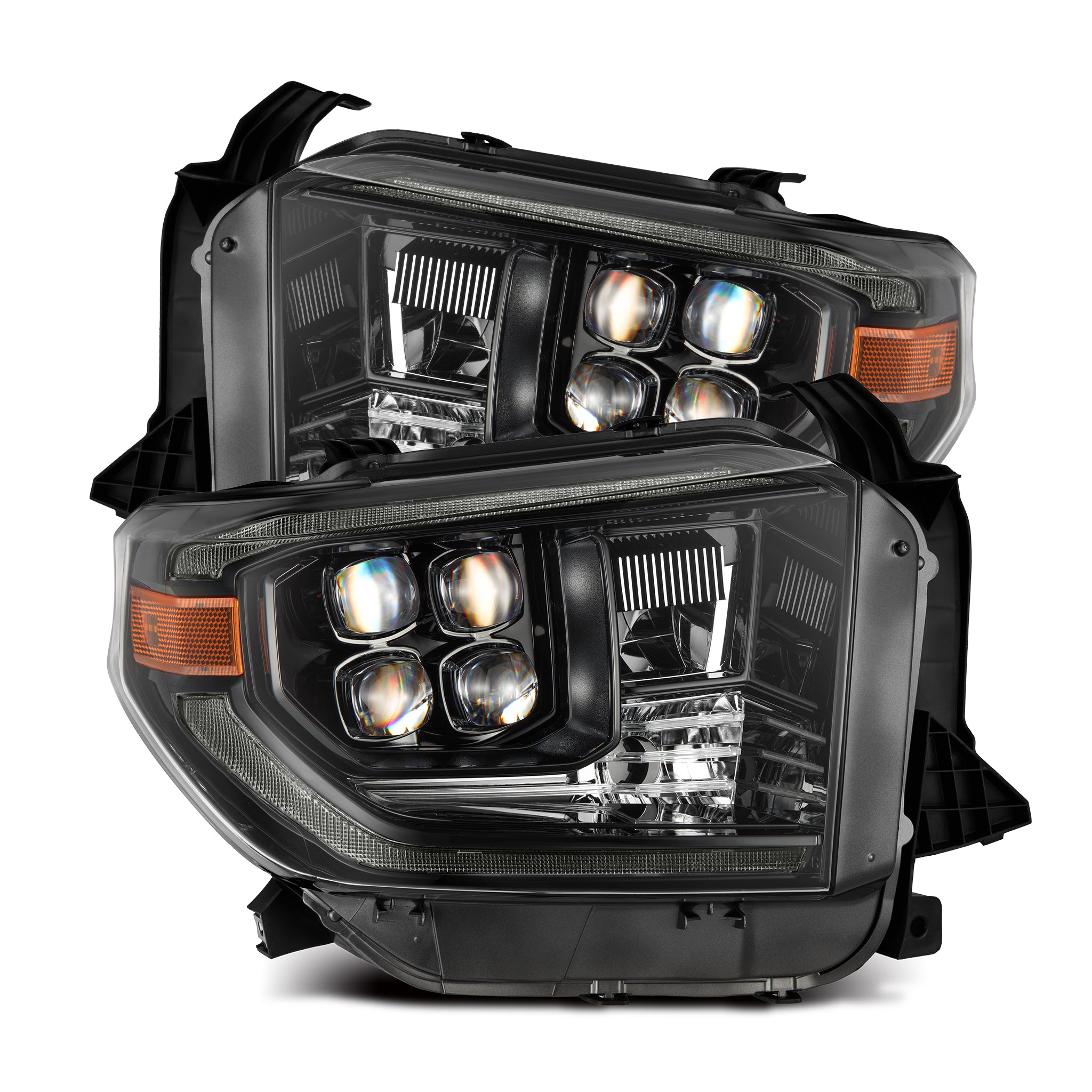 Toyota Tundra MK II NOVA Series LED Projector Headlights Alpha Black - Compatible with 2014-2021 Models - High Performance Lighting for Off-Road & Night Driving