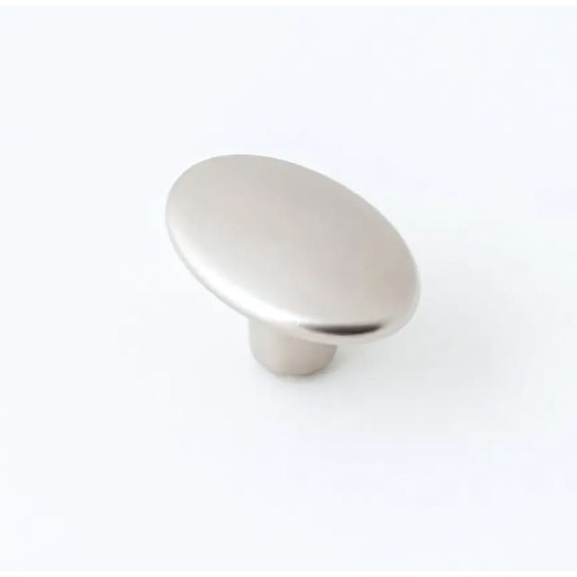 Castella Century 37mm Oval Cabinet Knob - Satin Nickel Finish - Vintage Style Drawer Pulls for Kitchen Cabinets, Dressers & Furniture Hardware
