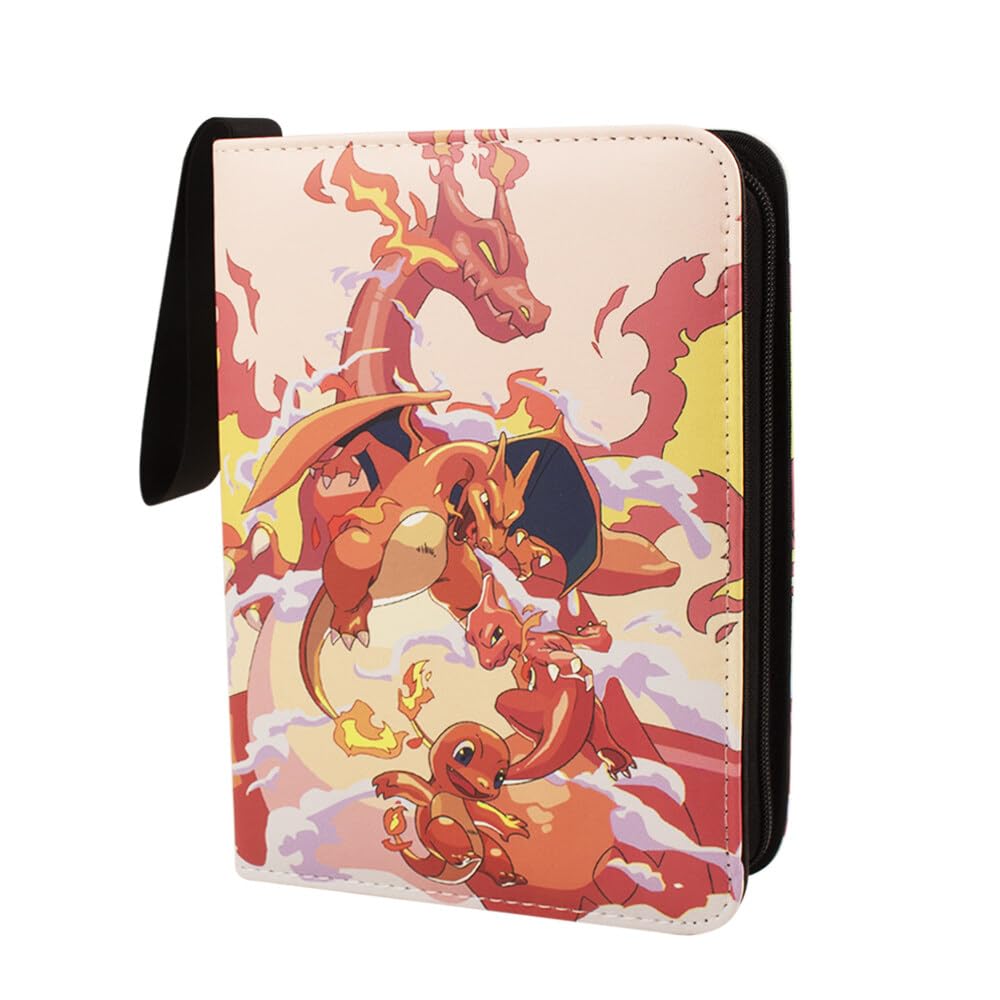 EBKCQ 50-Page Collectible Card Binder - Holds 400 Trading Cards with Zipper Closure | Premium Card Album for Pokemon, MTG, Yu-Gi-Oh & Sports Cards | Perfect Gift for Kids & Card Collectors | Organize, Protect & Display Your Valuable Collection