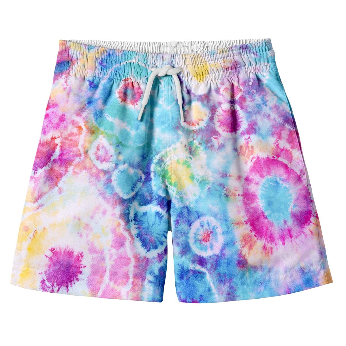 Trendy Jelly Tie-Dye Swim Shorts for Men & Women - Quick-Dry, Stretchy & Comfortable Beachwear for Swimming, Surfing & Summer Vacations