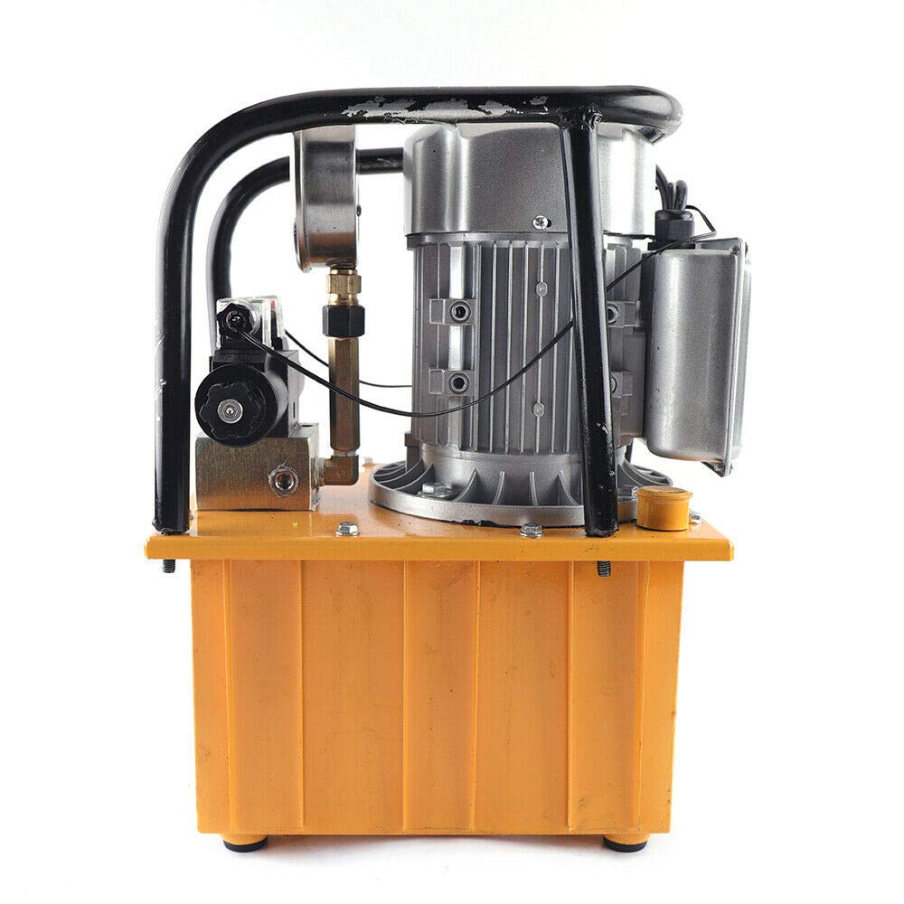 750W Double Acting Electric Hydraulic Pump with Solenoid Valve & Foot Pedal Switch - Includes 1.8M Oil Hose with Quick Connector for Automotive Repair, Industrial Machinery, and Heavy Equipment Maintenance