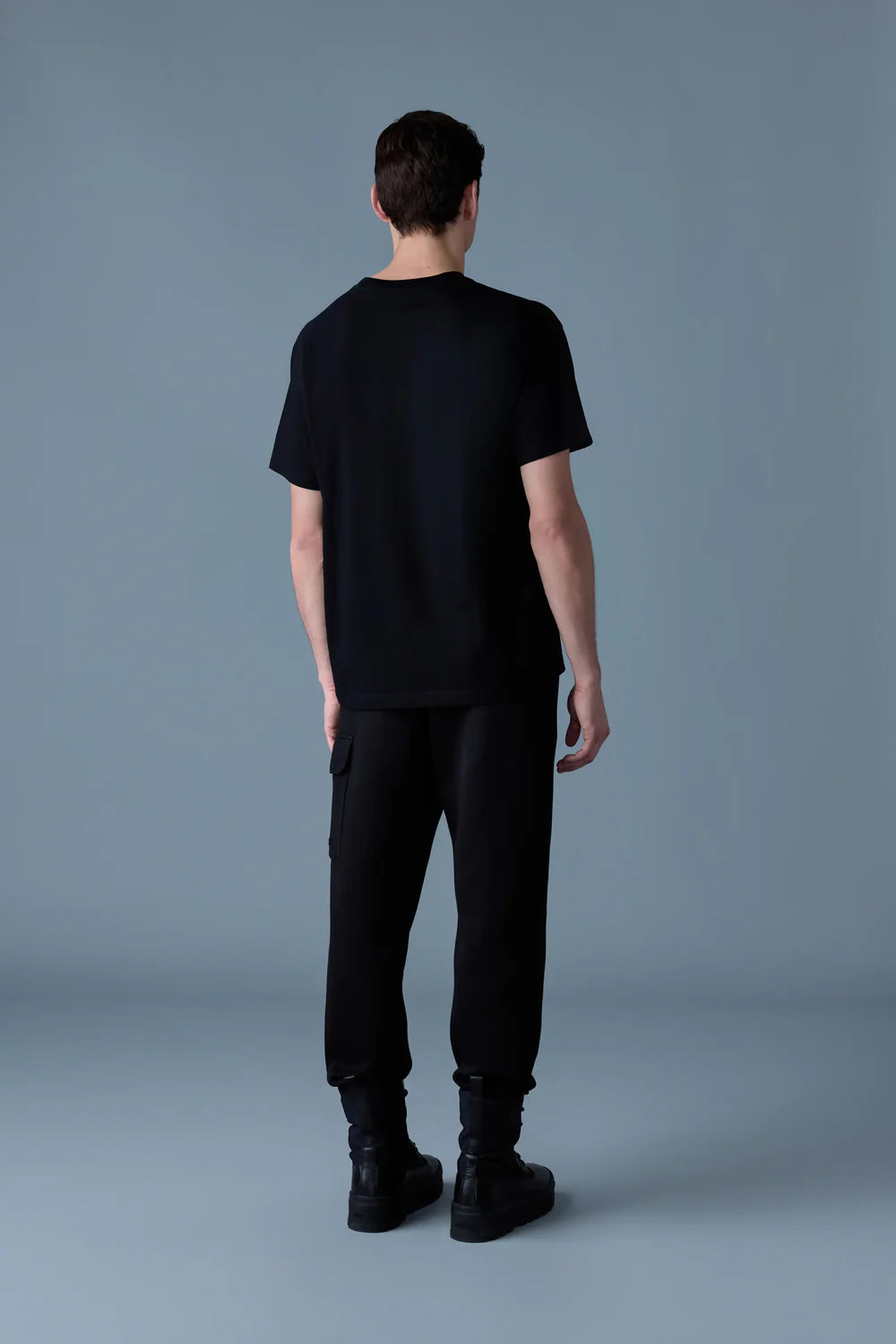 MACKAGE Men's Short Sleeve T-Shirt with Silicone Logo - Comfortable Cotton Tee for Casual Wear, Street Style & Everyday Outfits