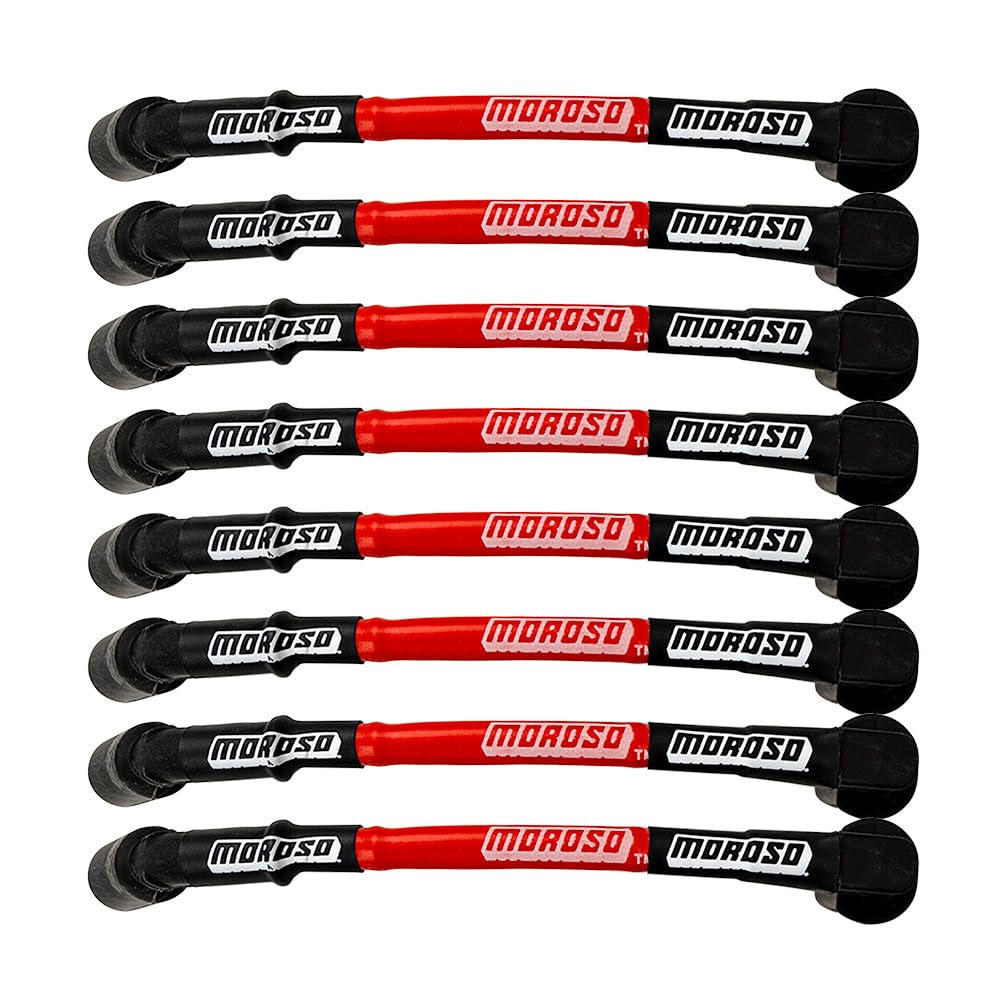 Moroso 52534 Ultra Series Sleeved Red Spark Plug Wires for GM LS Engines - 11