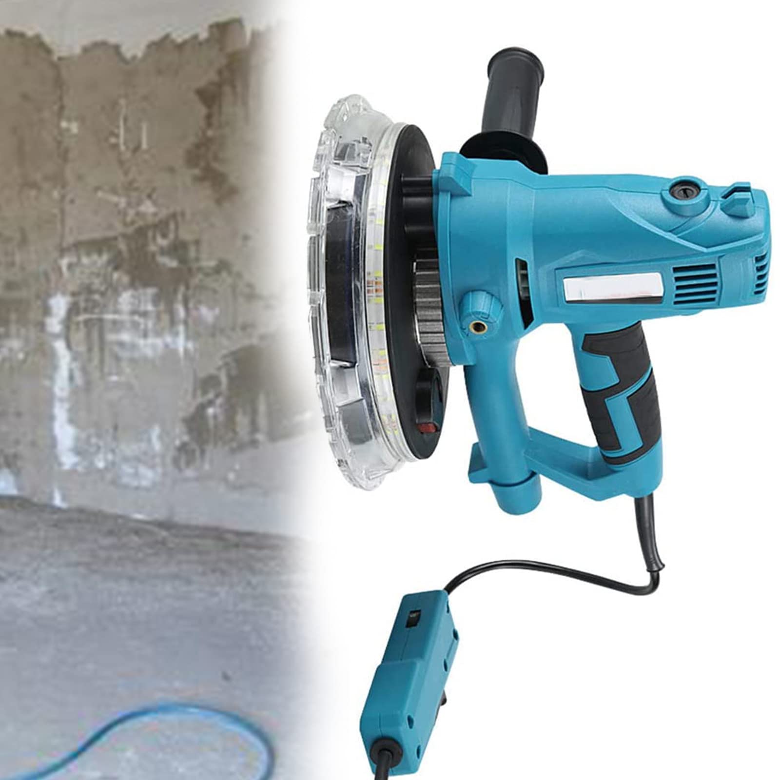 1800W Electric Drywall Sander - 5 Variable Speeds (1000-2100 RPM) with LED Light | Professional Wall & Ceiling Polishing Machine | Perfect for Home Renovation, DIY Projects, and Professional Construction Work