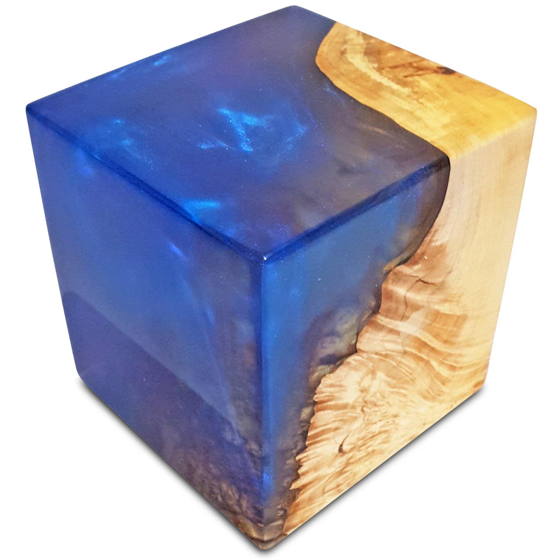 Modern Blue Decorative Cube Set - Stylish Home Decor Accent for Shelves, Desks & Living Rooms - Perfect for Minimalist & Boho Interiors