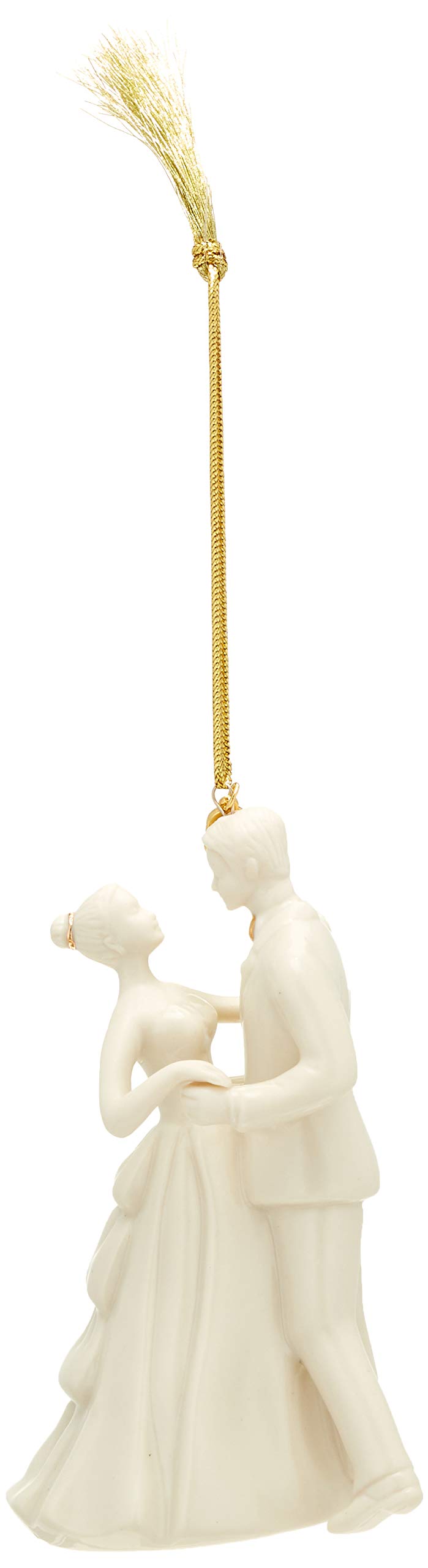 Lenox 2018 Bride and Groom Christmas Ornament - Handcrafted Ceramic Keepsake for Wedding Anniversaries, Newlyweds & Holiday Decor