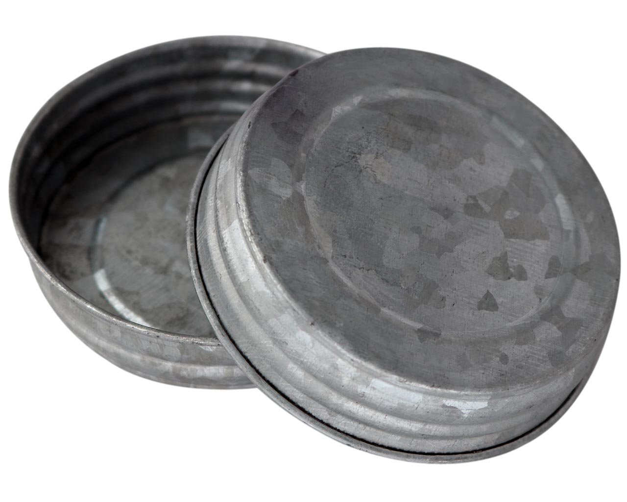 Vintage Style Galvanized Metal Lids for Mason Jars & Ball Canning Jars - 4 Pack Wide Mouth Replacement Lids - Perfect for Home Canning, Food Storage & DIY Crafts