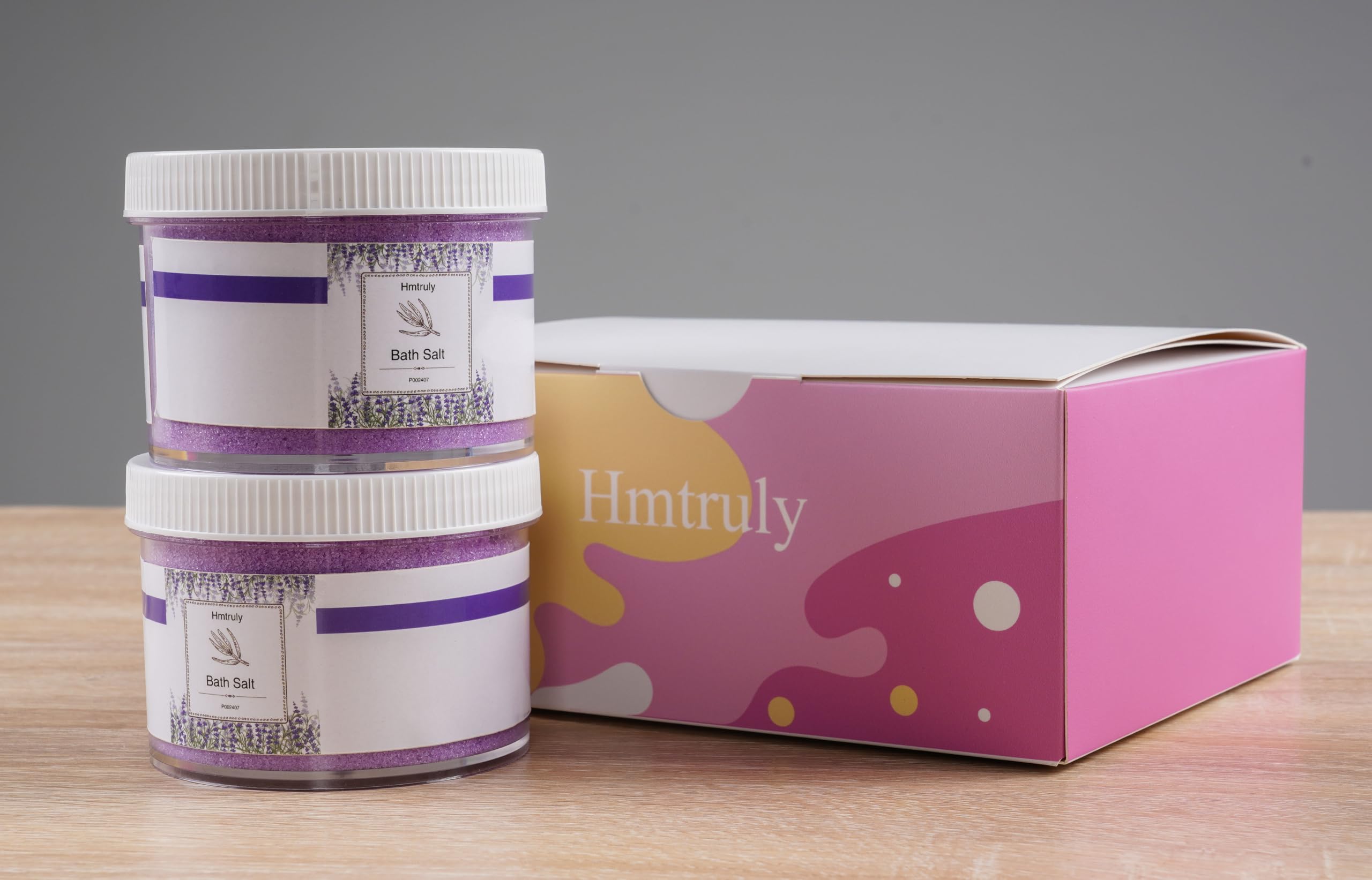 Lavender Bath Salts with Essential Oils - Relaxing Crystalline Bath Soak for Stress Relief & Aromatherapy | Perfect for Spa Nights, Self-Care Routines & Gift Sets