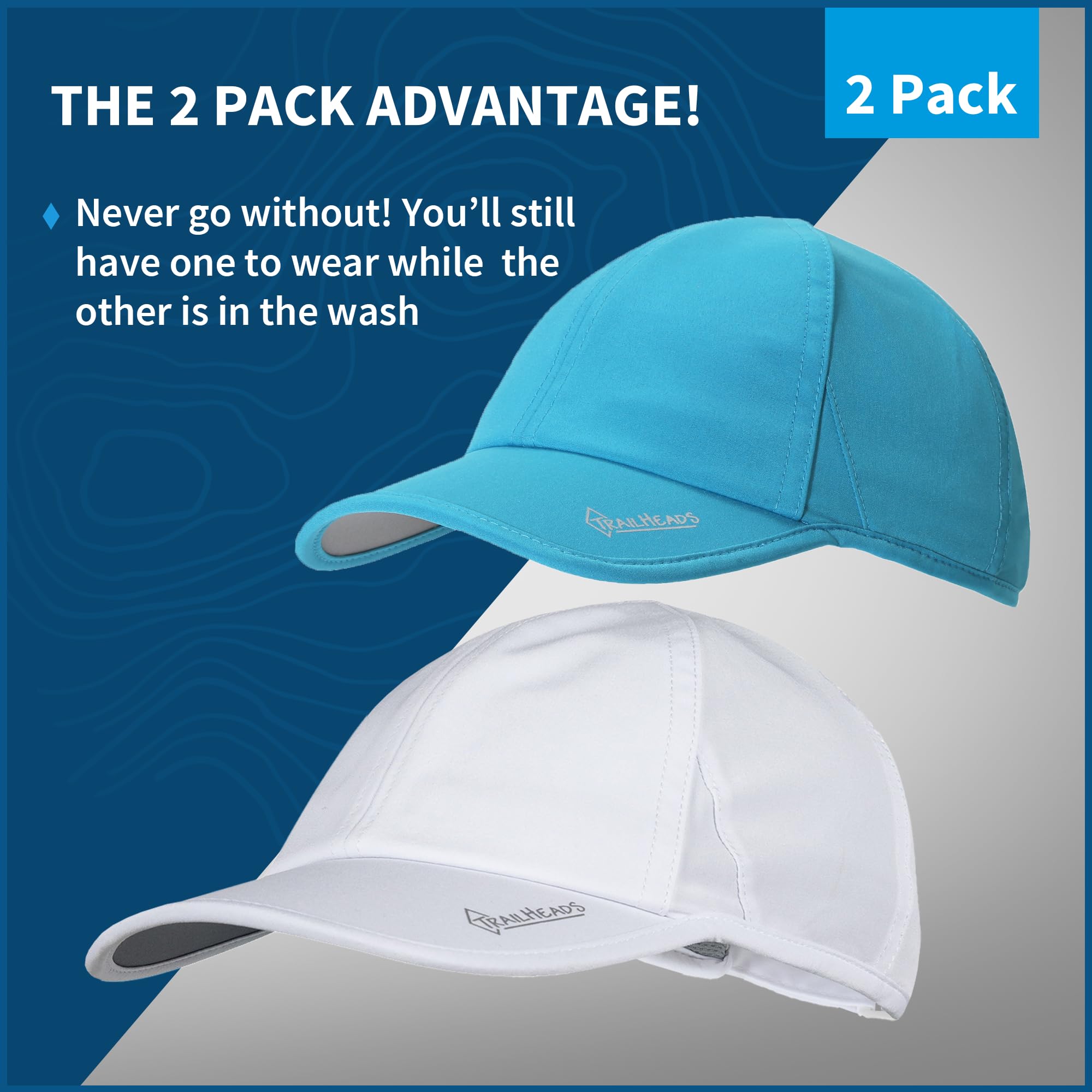 TrailHeads UPF 50+ UV Protection Running Hats for Women - Lightweight Breathable Baseball Cap for Tennis, Golf, Gym & Outdoor Workouts - Perfect for Summer, Hiking, Jogging & Sports Activities