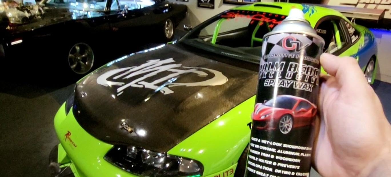 Premium Palm Beach Aerosol Spray Wax for Cars – Quick & Easy Car Wax Spray, Paint Protection for Carbon Fiber & Wood Grain Interiors – Ideal for Detailing, Shine & UV Protection