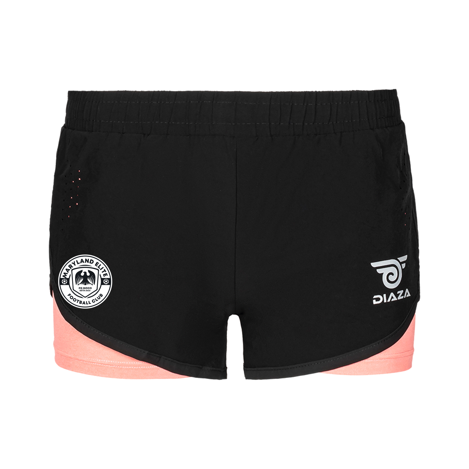 MD Elite United Rosa Shorts - Women's High Waist Running Shorts for Gym & Workout - Perfect for Yoga, Jogging, and Fitness Training