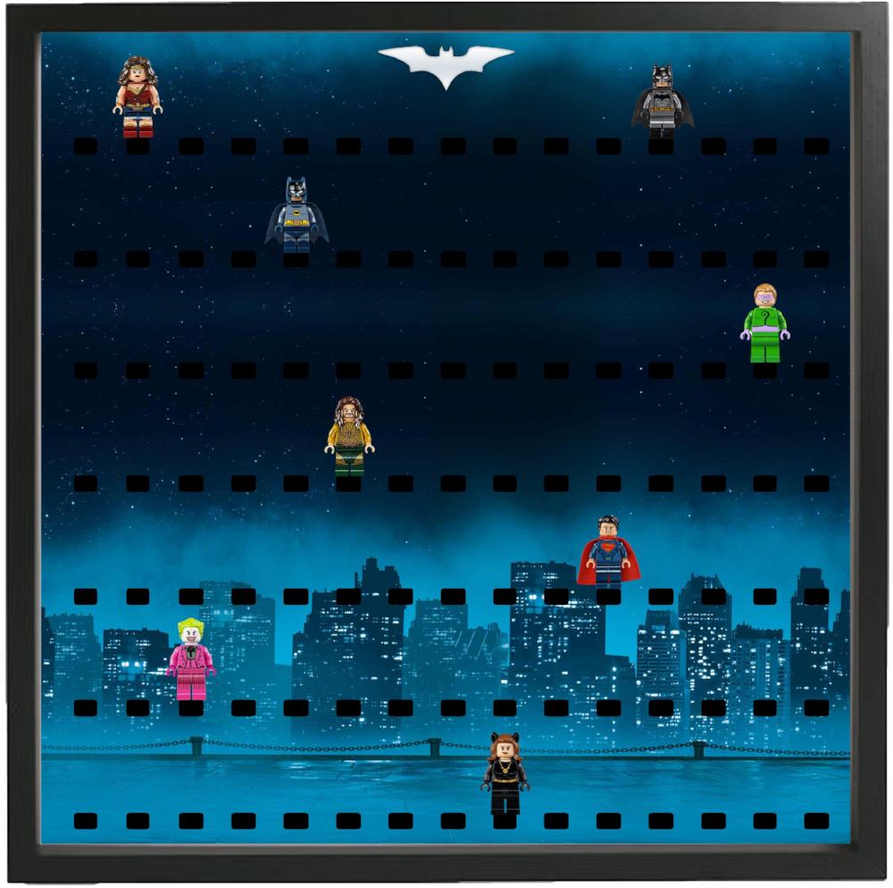 The Lego® Batman Movie Minifigures Display Frame - Large Collectible Showcase for LEGO DC Superheroes - Perfect for Home Decor, Office Display & Gift for Batman Fans