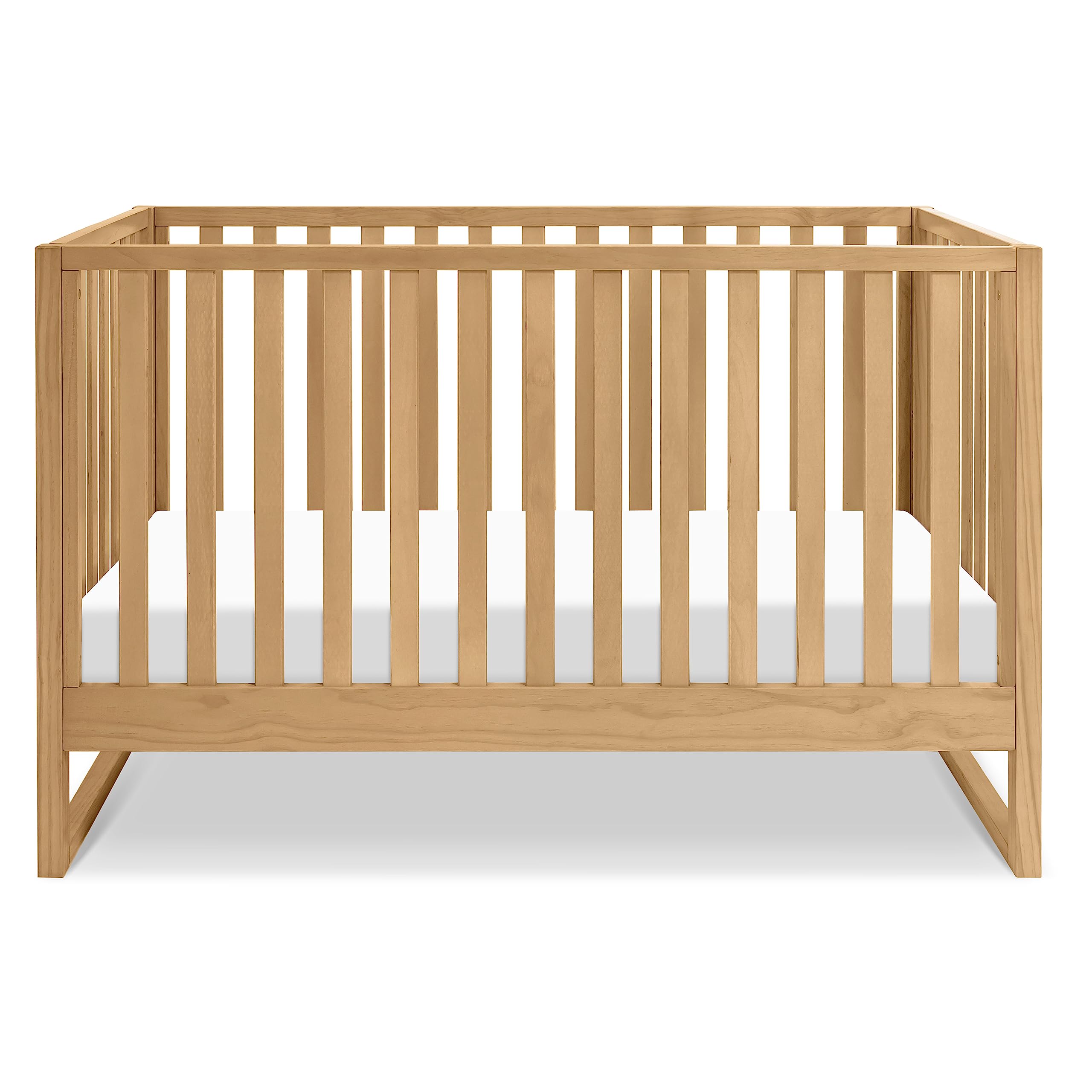 daVinci Hunter 3-in-1 Convertible Baby Crib to Toddler Bed & Daybed - GREENGUARD Gold Certified Non-Toxic Wood Crib - 4 Adjustable Heights, Easy Assembly - Honey Brown Finish for Nursery & Kids Room
