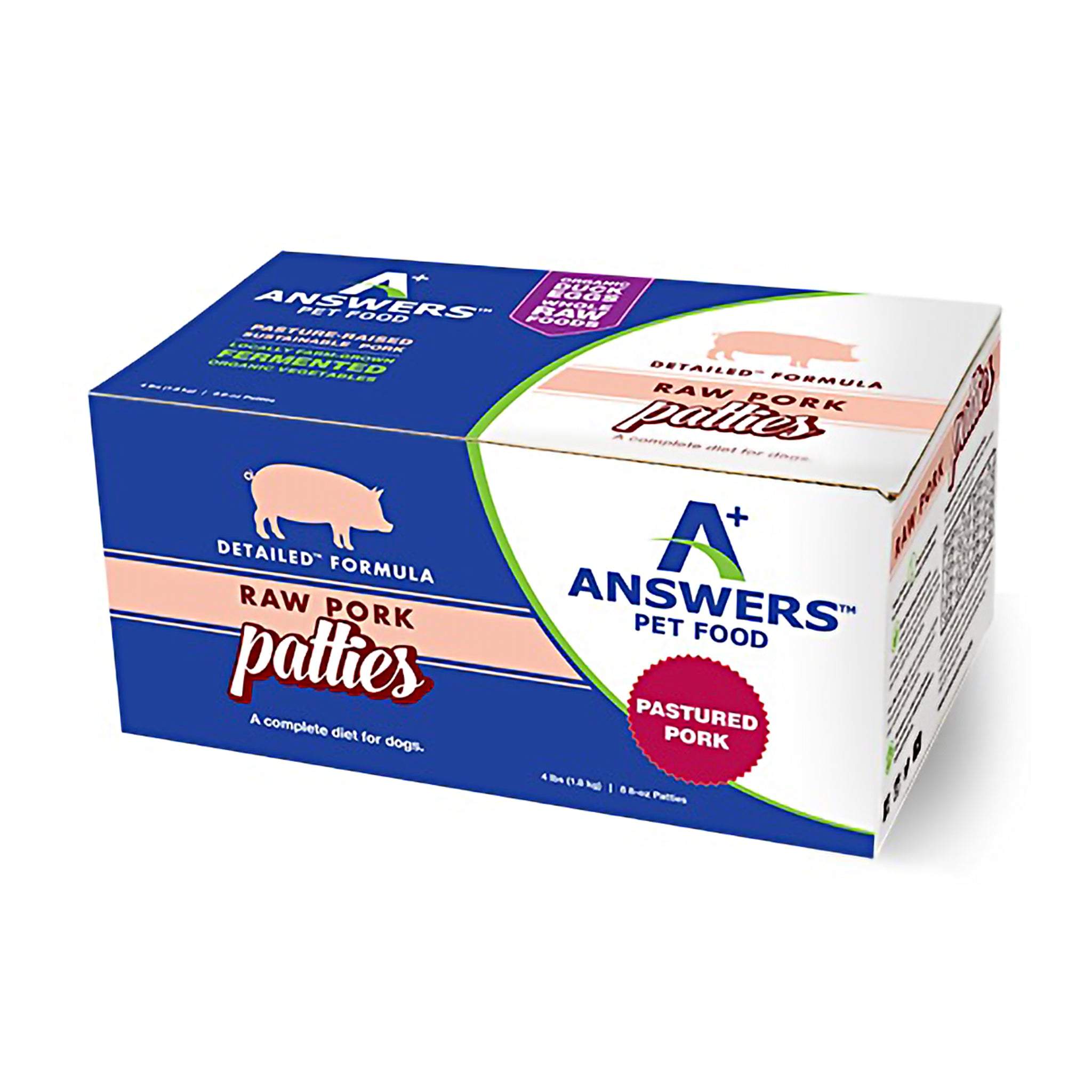 Raw Frozen Pork Patties for Dogs - 20 lb Bulk Pack | High Protein Natural Diet | Perfect for Raw Feeding & Meal Prep
