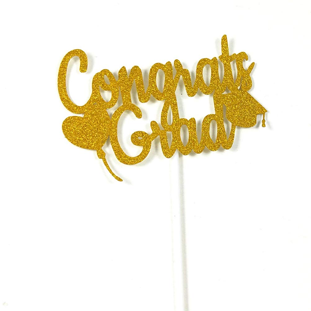 Graduation Cake Toppers Set of 4 - Bachelor's Degree Cap Decorations for Graduation Cakes, Dessert Tables & Party Supplies | Perfect for Graduation Celebrations, School Parties & Congratulations Decor