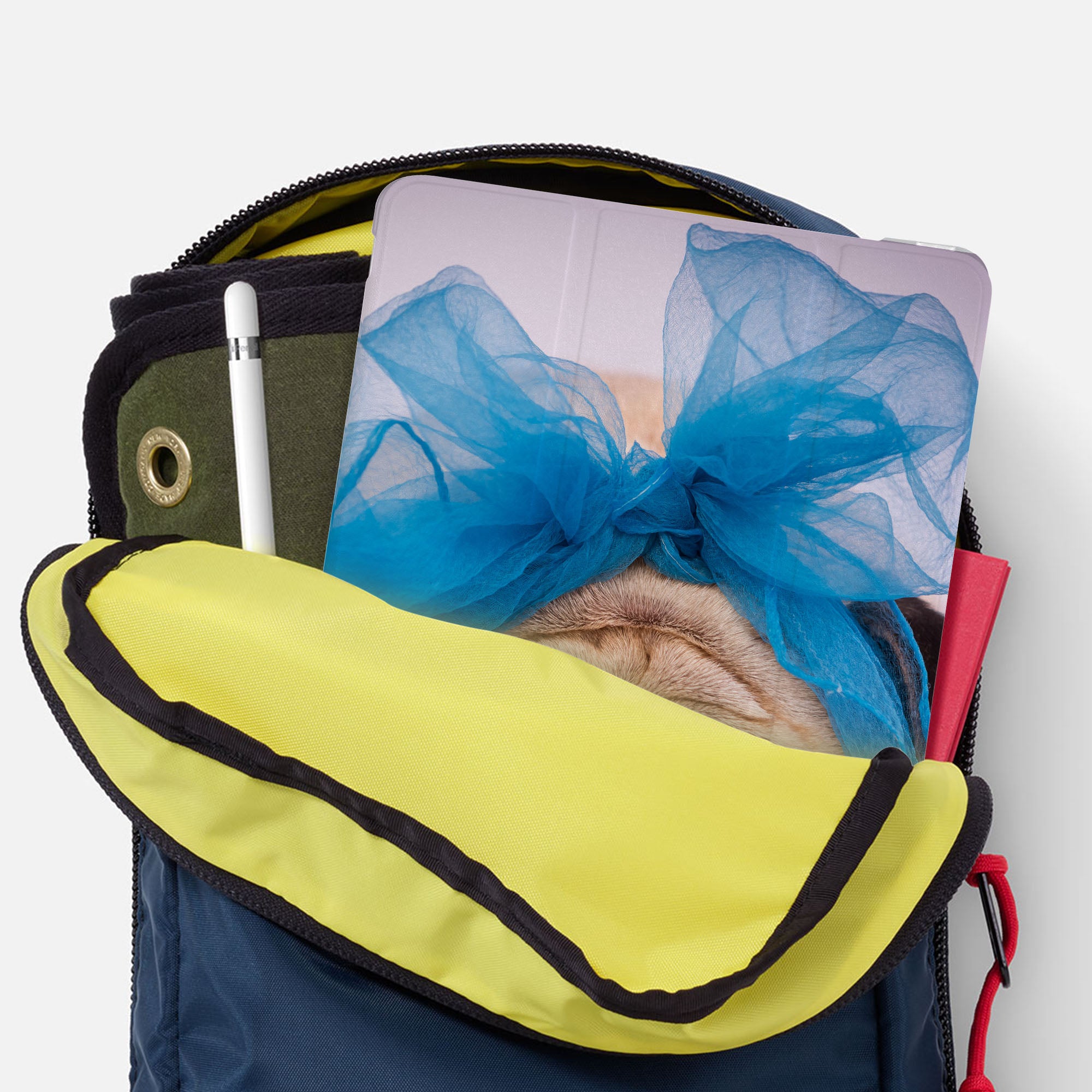 iPad See-Through Clear Case with Dog Design - Durable Protective Cover for iPad Air/Pro, Perfect for Pet Lovers & Home/Office Use