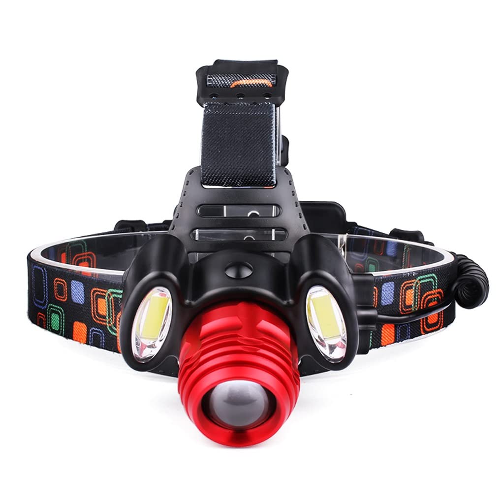 TONPOP Rechargeable LED Headlamp - 1000 Lumen Bright Headlight for Outdoor Activities, Night Fishing, Camping, Hiking & Mining | Waterproof Head-Mounted Flashlight with Long Battery Life (White Light) - Perfect for Night Adventures, Emergency Use & Hands-Free Lighting