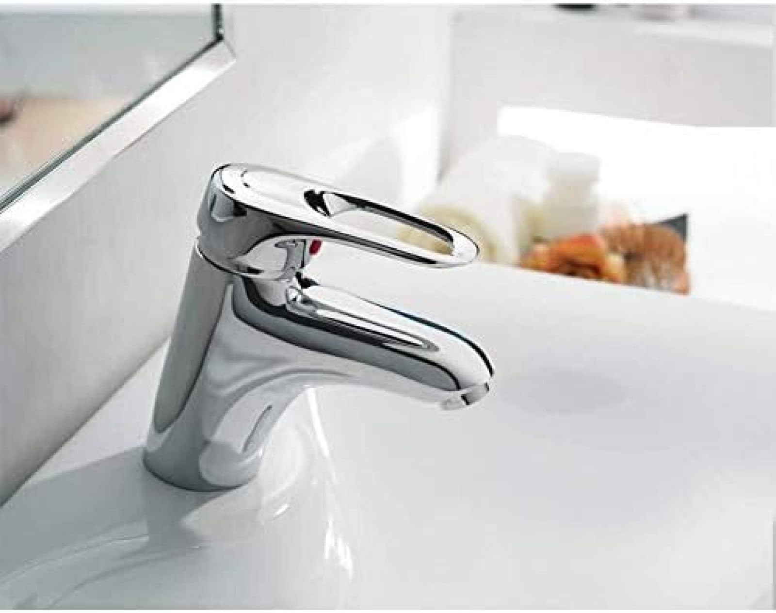 CRJUS Single Handle Kitchen Faucet - Chrome & Brass Mixer Tap with Hot & Cold Water - Perfect for Modern Kitchen & Bathroom Sinks