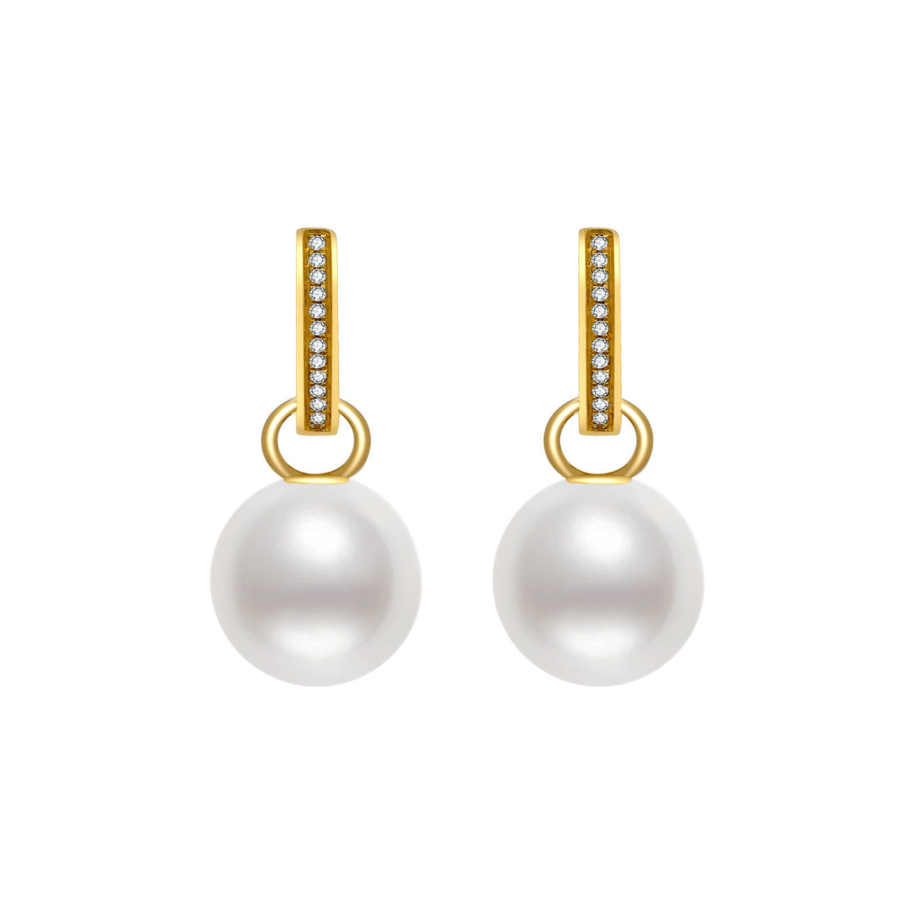 18K Solid Gold Edison Pearl Earrings KE00077 - Elegant & Timeless Pearl Jewelry for Women | Perfect for Weddings, Parties & Special Occasions
