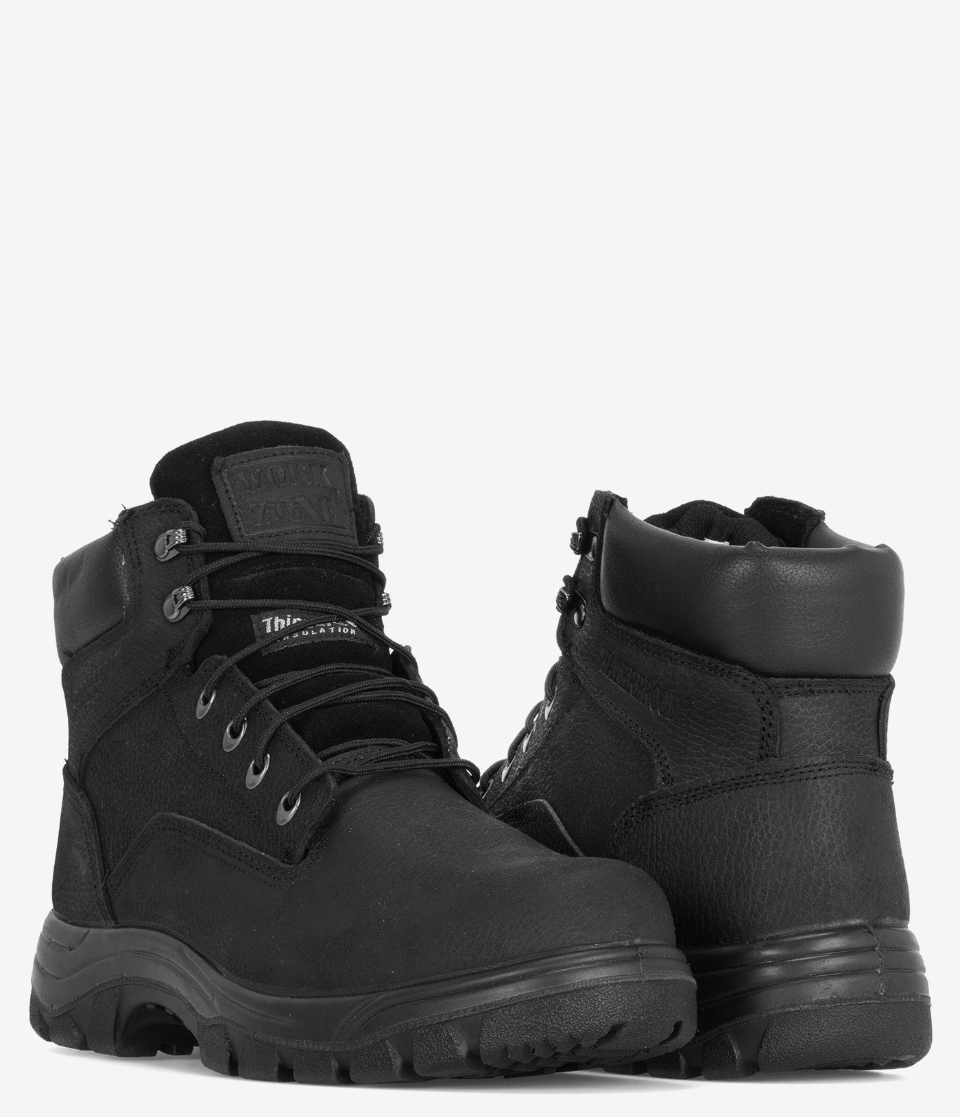 Work Zone 6 Safety Toe Waterproof Work Boots for Men - Steel Toe Construction Shoes with Slip Resistant Sole - Ideal for Construction, Warehouse & Outdoor Work