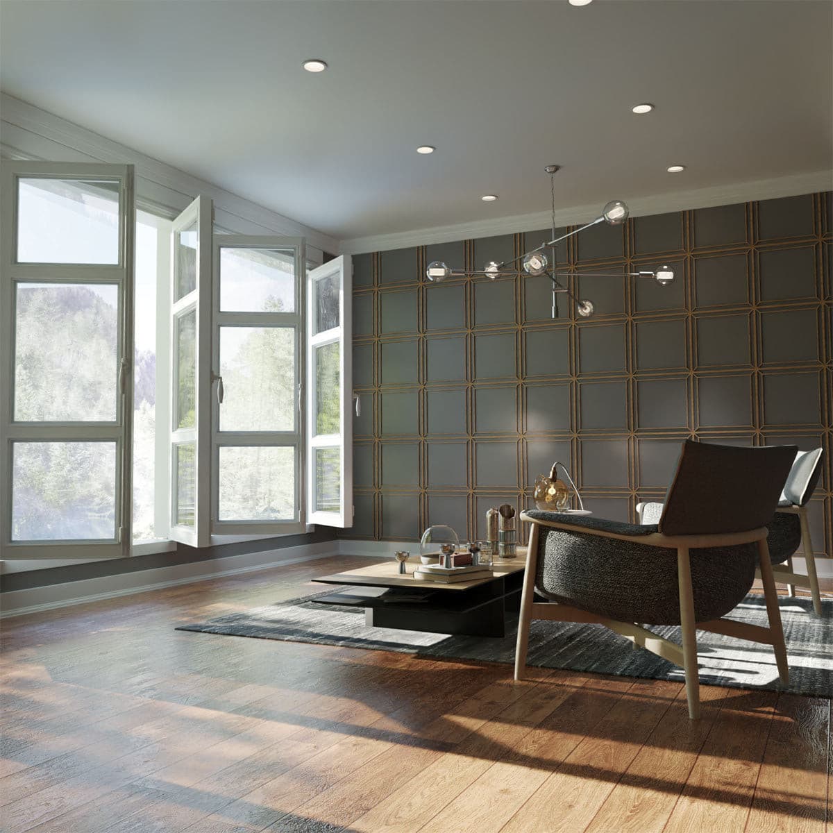 Fairplay Decorative Fretwork Wall Panels - Elegant Laser Cut Wooden Room Dividers & Home Decor for Living Room, Bedroom, Office - Perfect for Modern Interior Design & Space Partitioning