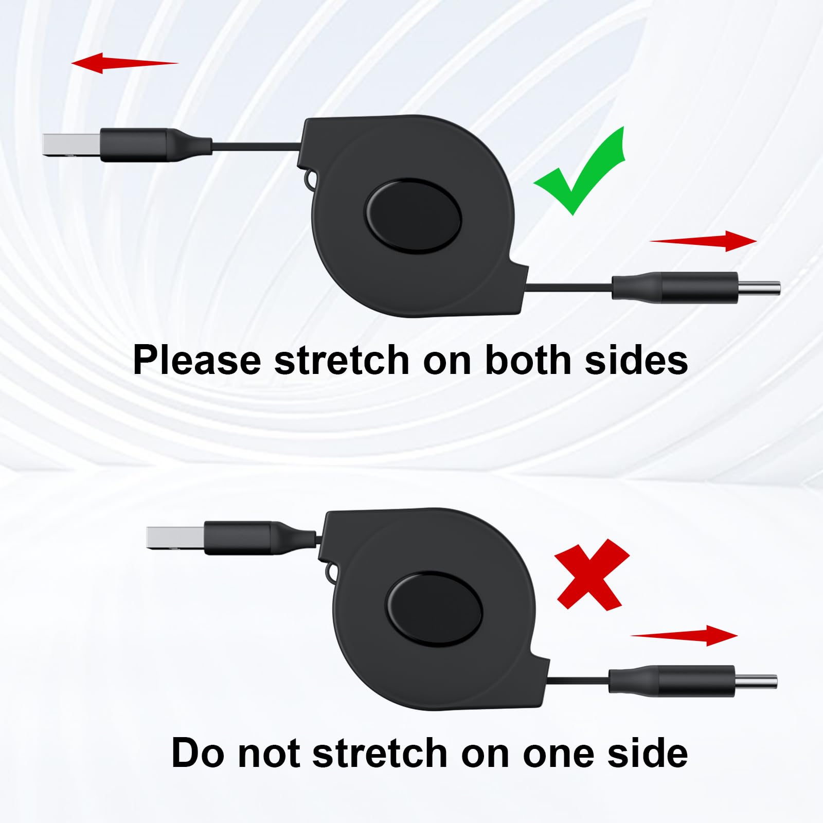 COOYA 2-Pack Retractable USB Type C to USB 2.0 Cable - 3A Fast Charging & Hi-Speed Data Sync for Samsung Galaxy S22/S23/S24/S21/S20 Ultra/A15/A51, Moto G7 Play/G8 Power - Perfect for Travel, Office & Home Charging