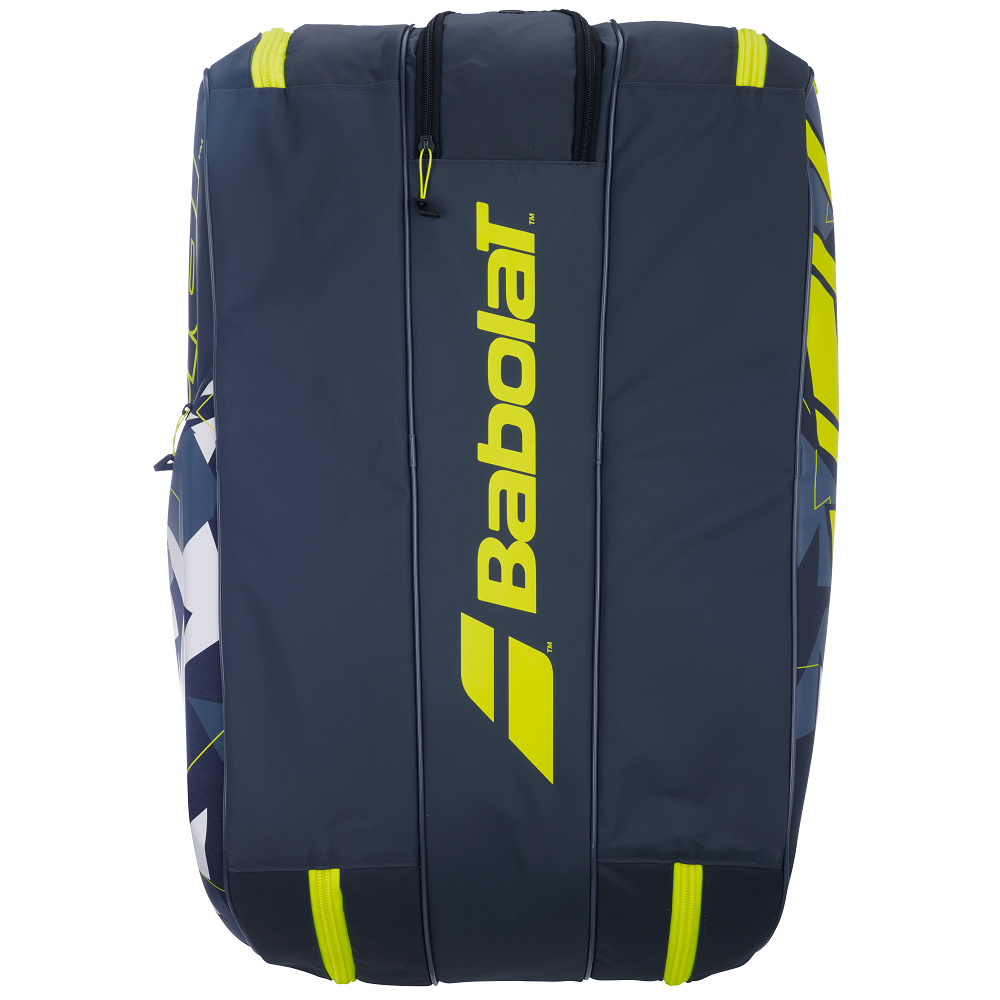Babolat Pure Aero 12 Pack Tennis Racquet Bag 2023 (Black/Yellow) - Perfect for Tennis Players & Tournament Travel