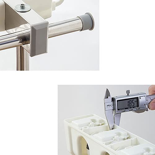 Silver Broom and Mop Holder with Wheels - 97x50x122cm Wall Mounted Organizer for Wet Mops, Cleaning Tools - Space Saving Storage Rack for Garage, Garden, Laundry Room, and Utility Closet - Durable Drain Rack for Home Organization