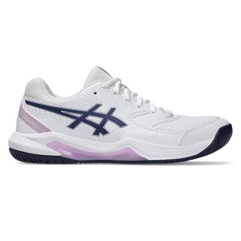 ASICS Gel-Dedicate 8 Women's Tennis Shoes - White/Indigo Fog - Lightweight Court Shoes for Women with GEL Cushioning | Perfect for Tennis, Pickleball & Casual Wear