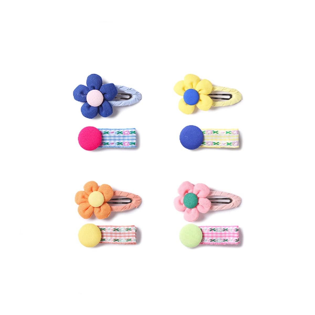 8Pcs Baby Girls Hair Bows - 8 Color Tiny 2