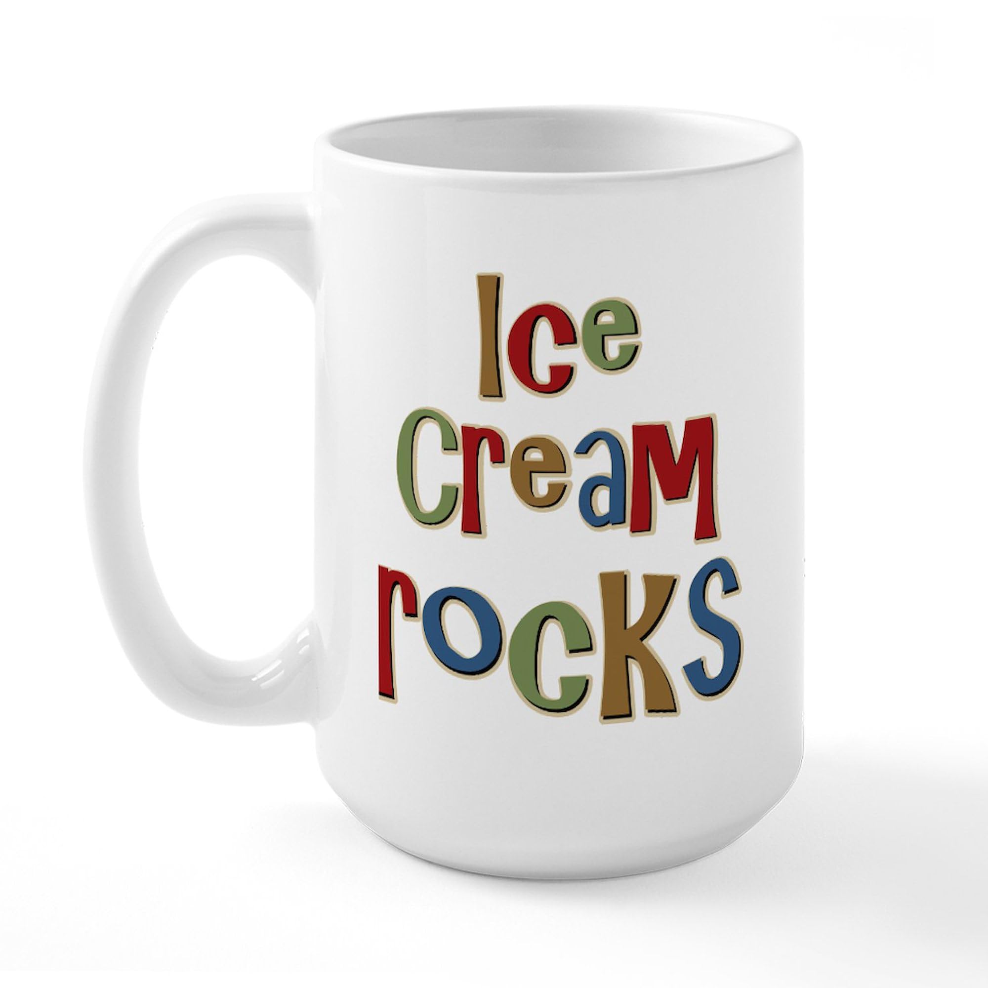 Premium 15 oz (444 ml) Ceramic Coffee Mug for Ice Cream & Frozen Dessert Lovers - Perfect for Hot Cocoa, Tea & Office Use