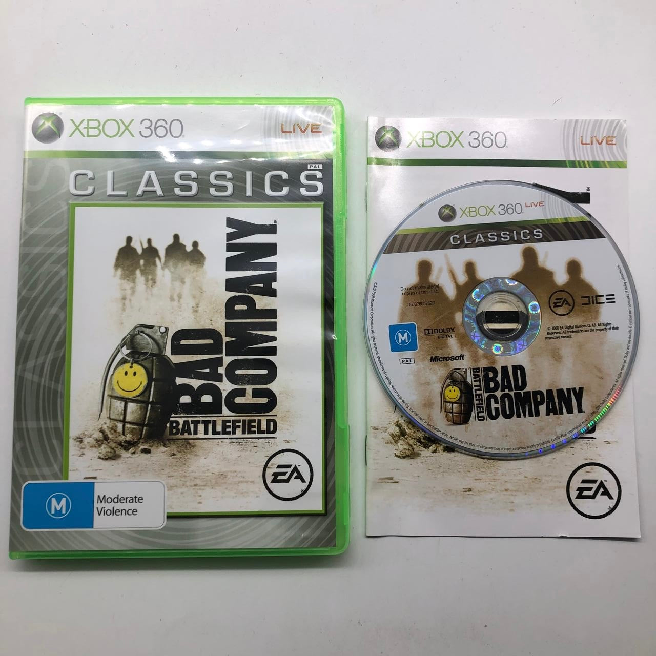 Battlefield Bad Company - Xbox 360 Video Game with Manual (PAL Version) | First-Person Shooter Action Game for Multiplayer & Single-Player Campaigns | Perfect for Gaming Nights & Competitive Play