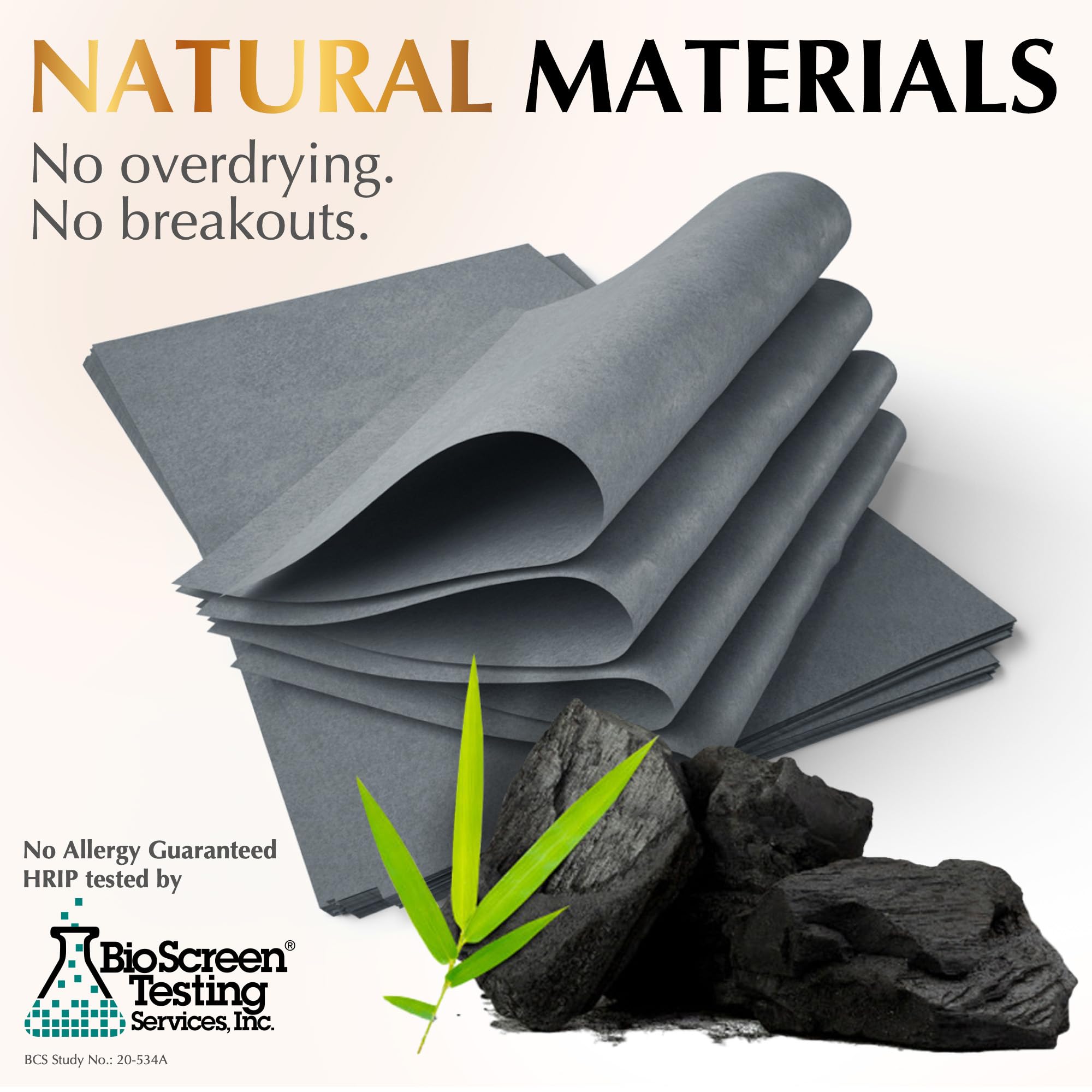 Bamboo Charcoal Oil Absorbing Sheets for Face - 25% Larger & Makeup Friendly - 6pk/600 Natural Blotting Papers - Perfect for Oily Skin & Touch-Ups On-The-Go