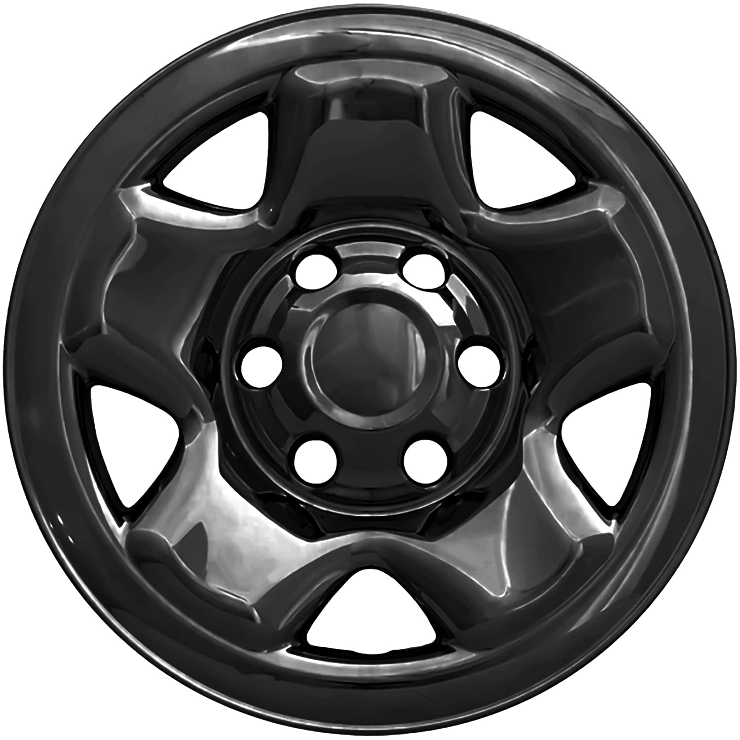 OxGord 16 Inch Wheel Skins for 2005-2022 Toyota Tacoma - Set of 4 Glossy Black ABS Wheel Covers | Durable Replacement Hubcaps for 16