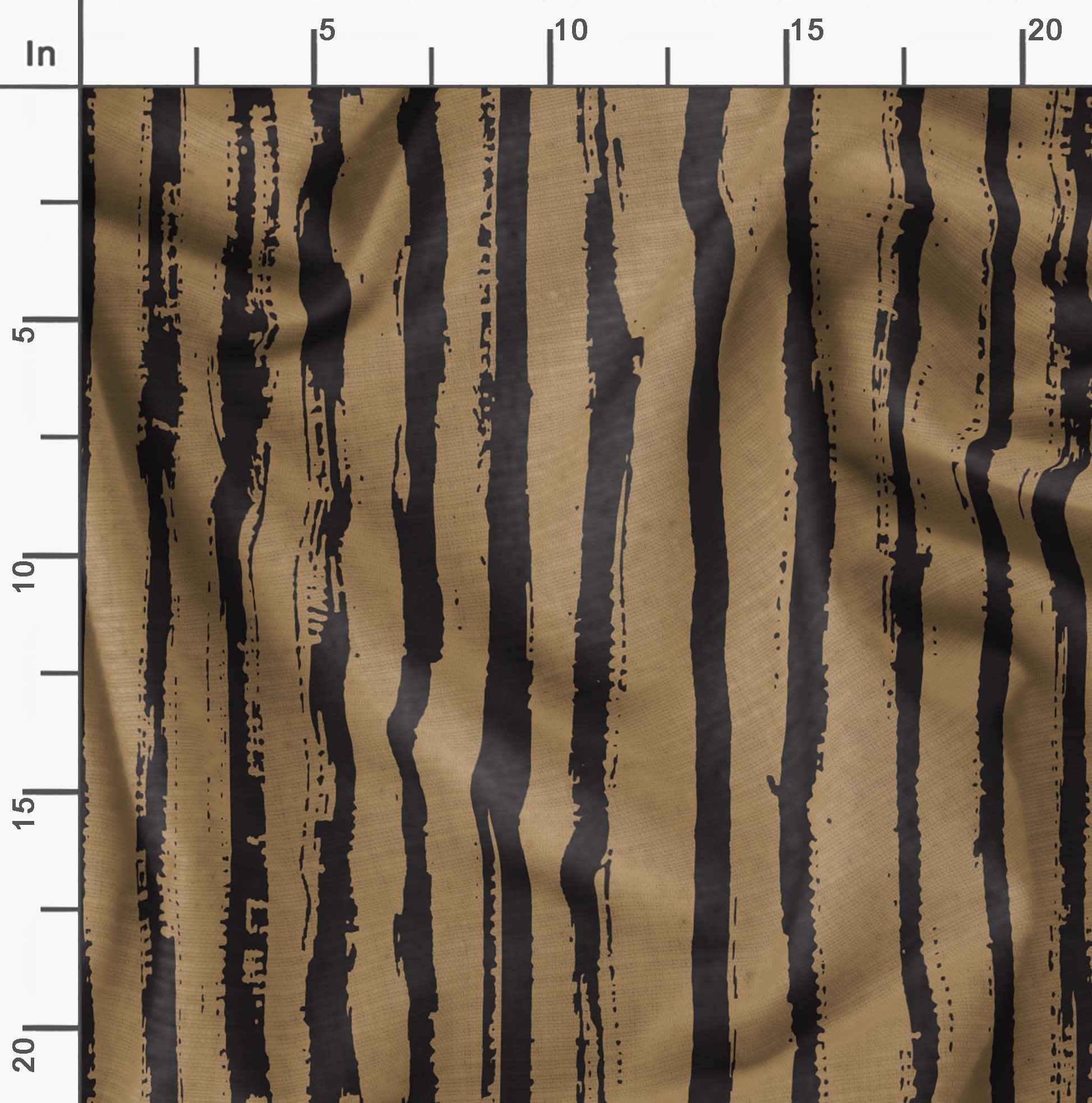 Soimoi Brown Polyester Crepe Fabric by The Yard - 52