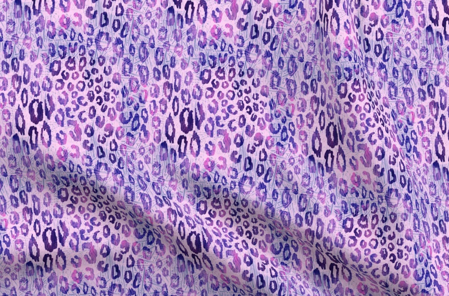 Premium Spoonflower Upholstery Velvet Fabric - Animal Skin Leopard Print in Lavender Purple for Home Decor, Apparel & DIY Projects | Fat Quarter for Cushions, Curtains & Fashion Accessories